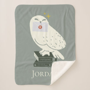 Cobertor Sherpa Desenho Caprichoso da Hedwig com Carta