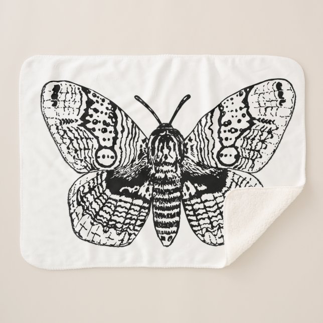 Cobertor Sherpa Desenho da marreta brâmane (Frente (Horizontal))