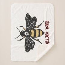 Desenho de abelha assassina da safra