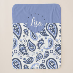 Cobertor Sherpa Desenho Intrincado de Estampa Floral Paisley