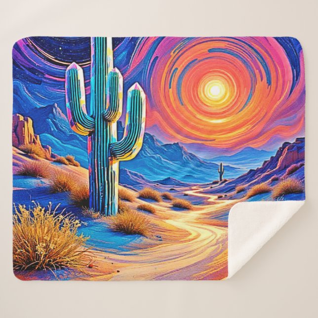 Cobertor Sherpa Desert Sunset Glow (Frente (Horizontal))