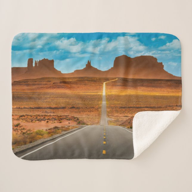 Cobertor Sherpa Desertos | Monument Valley, Utah (Frente (Horizontal))
