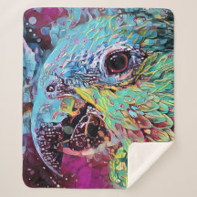 Design Abstrato de Papagaio Tropical