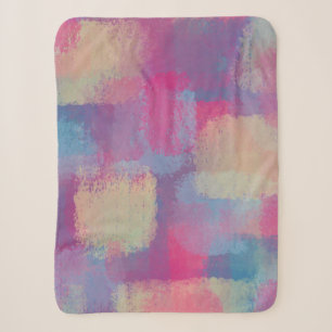 Cobertor Sherpa Design abstrato de patch do Pastel