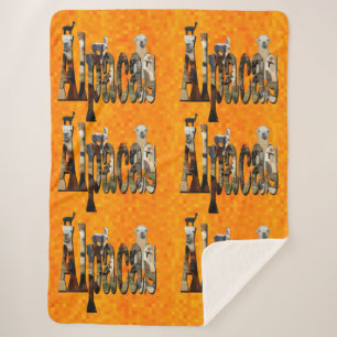 Cobertor Sherpa Design de Alpaca Laranja Quente,