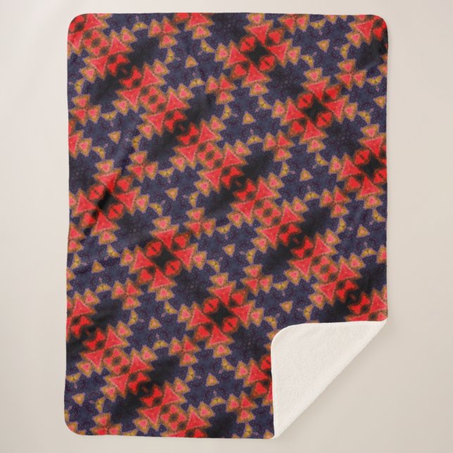 Cobertor Sherpa Design de Aquarela (Frente)