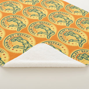 Cobertor Sherpa Design de basquetebol Slam Dunk Vintage