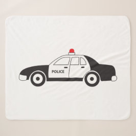 Cobertor Sherpa Design de Carro da Polícia de Brinquedos