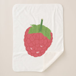 Cobertor Sherpa Design de Fruta de framboesa