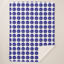 Cobertor Sherpa Design de Padrão de Apphire Azul