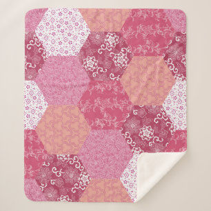 Cobertor Sherpa Design de Padrão de Estilo Japonês