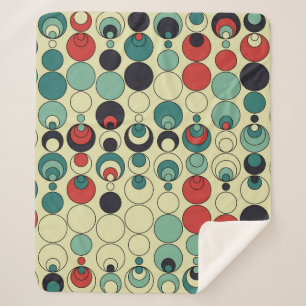 Cobertor Sherpa design de padrão geométrico abstrato.