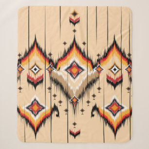 Cobertor Sherpa design de padrão geométrico abstrato, ilustra