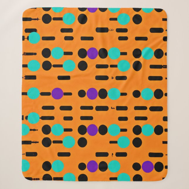 Cobertor Sherpa Design de padrão na moda Abstrato (Frente)