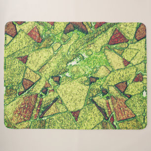 Cobertor Sherpa Design de pedra vulcânica, pintada, de cor amarel