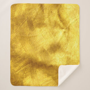 Cobertor Sherpa Design de Textura do Ouro luxuoso