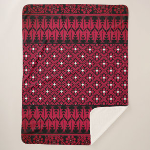 Cobertor Sherpa Design do bordado palestino Tatreez impresso