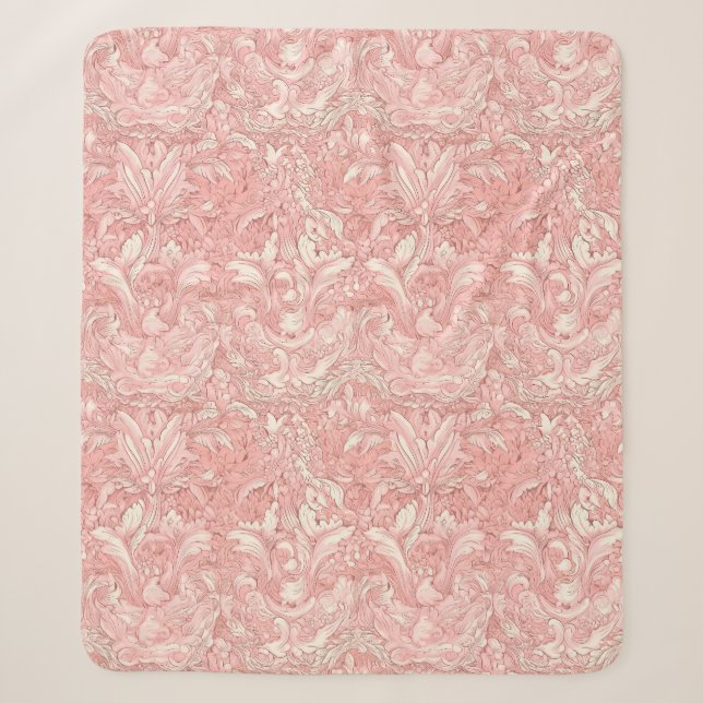 Cobertor Sherpa Design Francês Parisiense Rosa Bonito (Frente)