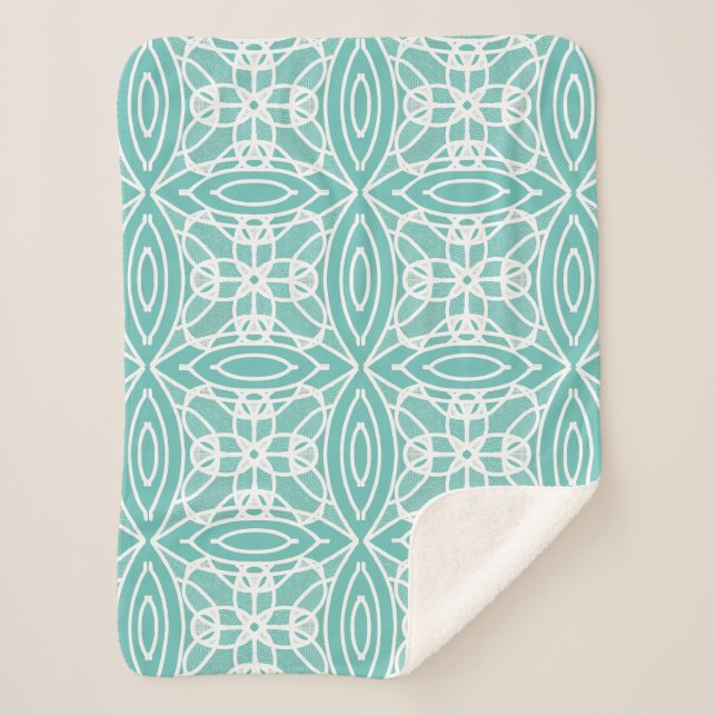 Cobertor Sherpa design geométrico na moda moderno (Frente)