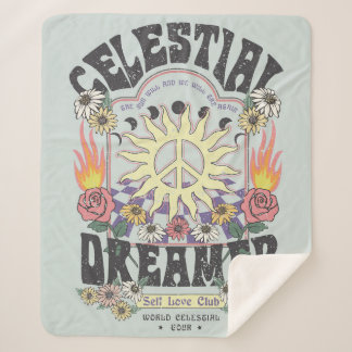 Cobertor Sherpa DESIGN gráfico SREAMER SUN ROSA TSHIRT CELESTIAL