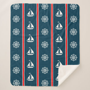 Cobertor Sherpa Design náutico