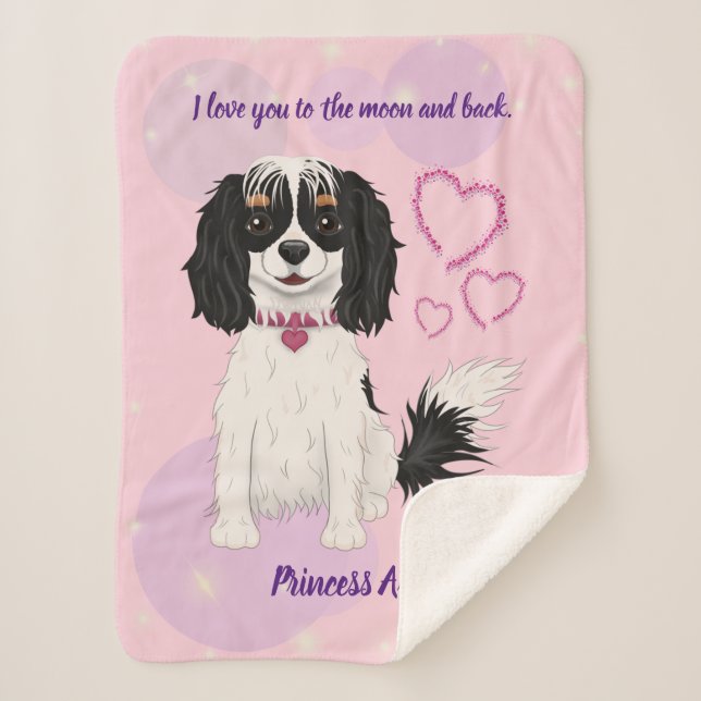 Cobertor Sherpa Design personalizado de avaliador com três cores  (Frente)