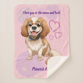 Cobertor Sherpa Design personalizado do Blenheim Cavalier  