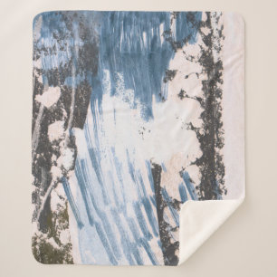 Cobertor Sherpa Design pintado à mão. Estilo artístico exclusivo.