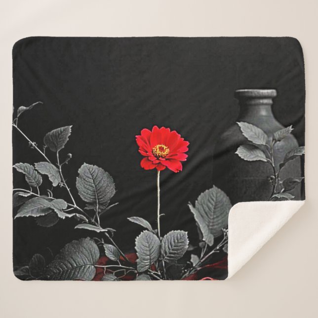 Cobertor Sherpa Despertar Vermelho Negrito (Frente (Horizontal))
