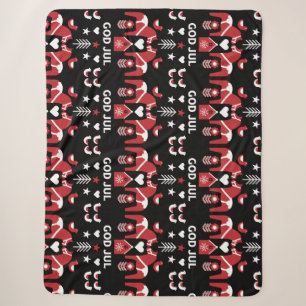 Cobertor Sherpa Deus Jul Swedish Folk Art