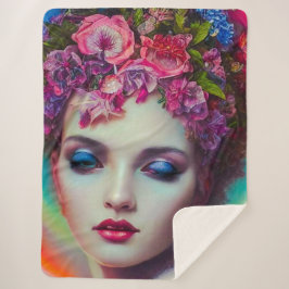 Cobertor Sherpa Deusa Flor