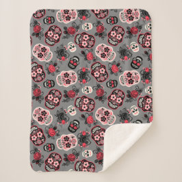 Cobertor Sherpa Dia das Cascas de Açúcar Mortas, cinzas