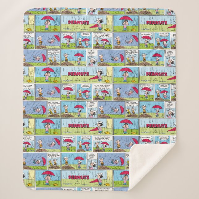 Cobertor Sherpa Dia De Chuva No Jogo Do Beisebol (Frente)