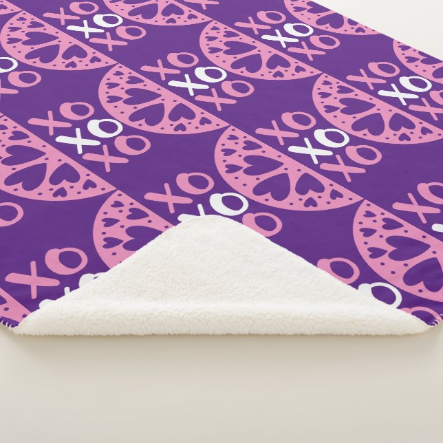 Cobertor Sherpa Dia de os namorados XOXO (3/4)