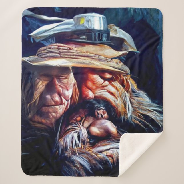 Cobertor Sherpa dia de os pais (Frente)