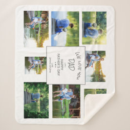 Cobertor Sherpa dia de os pais de Keepsasaame de Colagem de 8 Foto