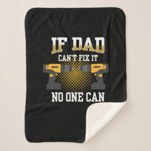 Cobertor Sherpa Dia de os pais Se Meu Pai Não Consegue Corrigir