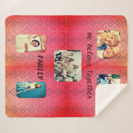 Cobertor Sherpa Diamante Vermelho Suave da Foto Retroativa