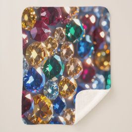 Cobertor Sherpa Diamantes De Muitas Cores