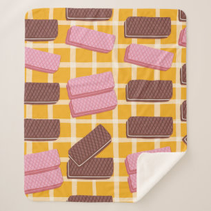 Cobertor Sherpa Diferentes wafers aromatizadas de fundo sem costur