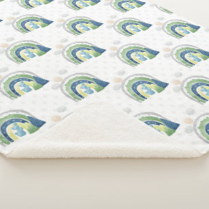 Cobertor Sherpa Dinossaur Baby Boy Sherpa Blanket