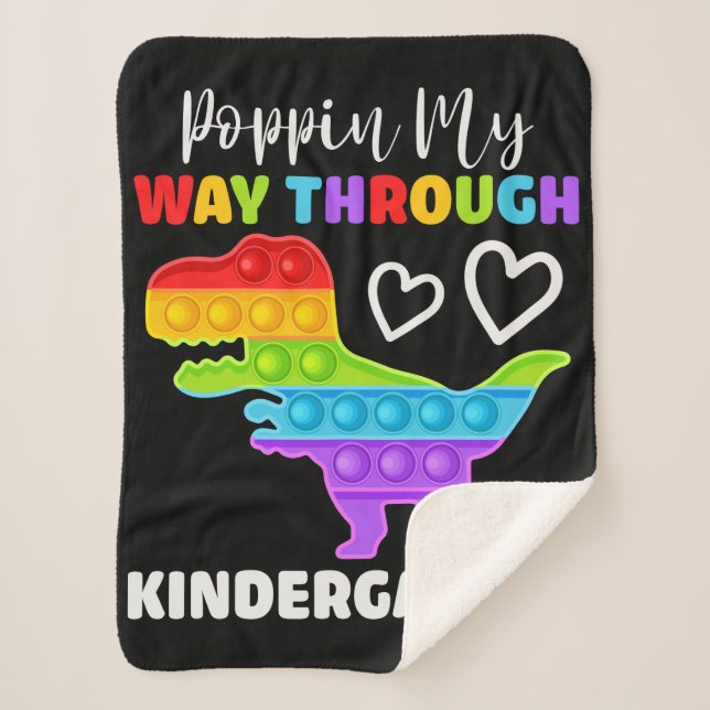 Cobertor Sherpa Dinossaur Ppin Meu Caminho Através Do Jardim De In (Frente)