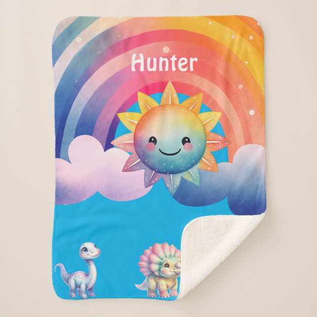 Cobertor Sherpa Dinossauro (Frente)