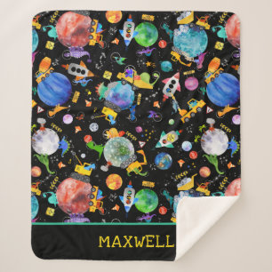 Cobertor Sherpa Dinossauro Construção de Crianças Espaciais Person