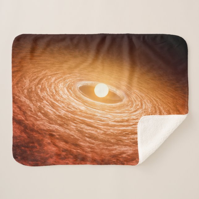 Cobertor Sherpa Disco De Material Em Torno Da Estrela Fu Orionis. (Frente (Horizontal))