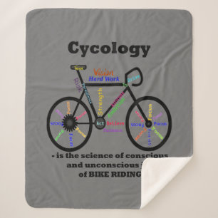 Cobertor Sherpa Diversão da Cycologia Biking Bike Riding Humor Def