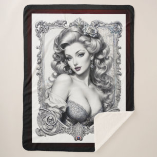 Cobertor Sherpa Diversão é o meu nome médio Arte do conceito de IA