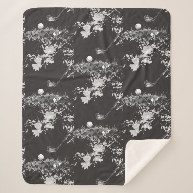 Cobertor Sherpa Divertido Golfe Golfe Malhação do Esporte do Golfe (Frente)