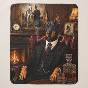 Cobertor Sherpa Doberman Gângster