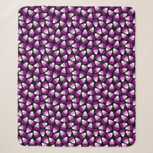 Cobertor Sherpa Doce de Milho Roxo no Halloween Preto
